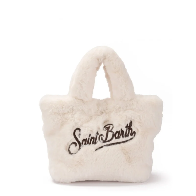 Дамска бяла чанта Mini Vanity SAINT BARTH