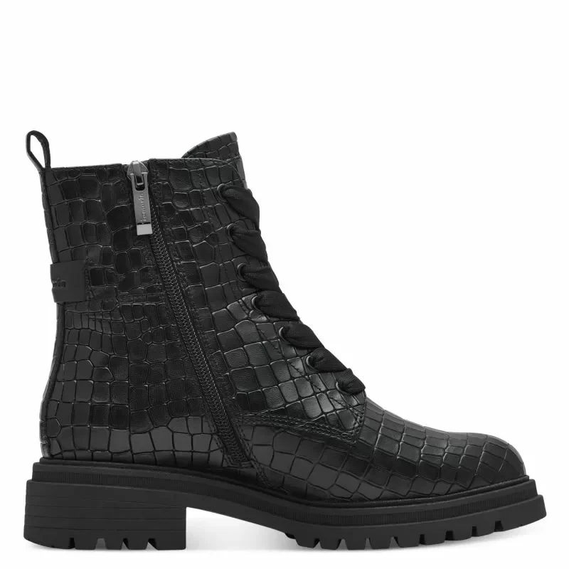 Дамски Кубинки TAMARIS – 1-25208-43-028 BLACK CROCO — снимка 2