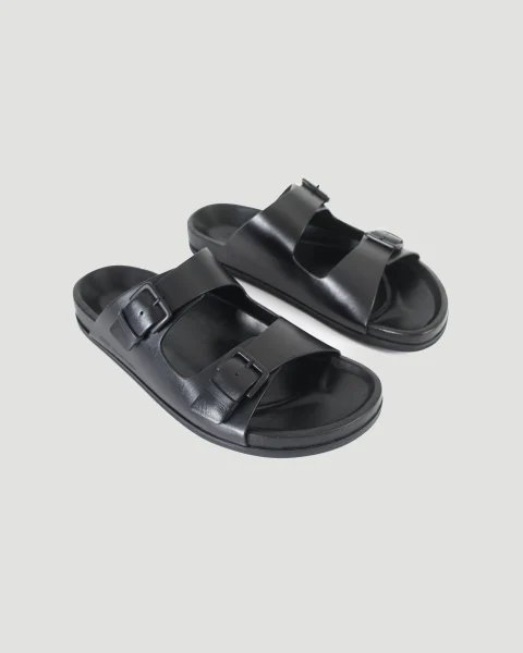 Black Nappa Sandals — снимка 3
