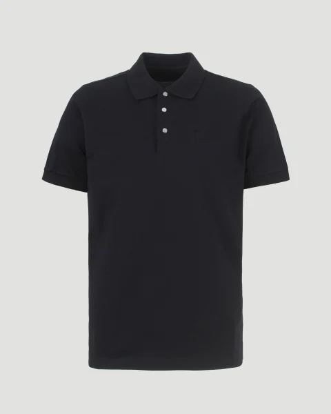 Cotton Polo Shirt in Black