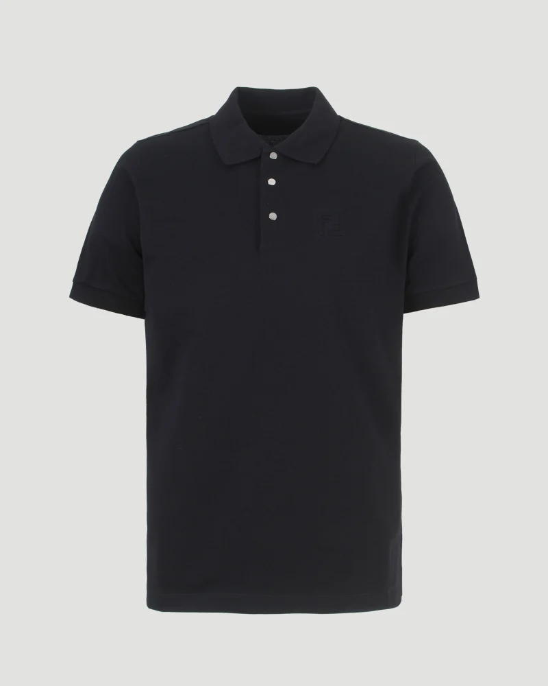 Cotton Polo Shirt in Black