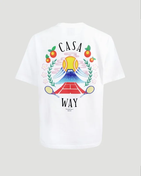 Women's Casa Way Mountain Short-Sleeve T-Shirt in White — снимка 3