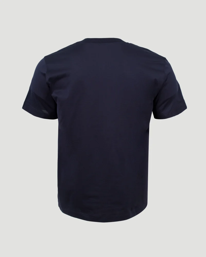 Cotton T-Shirt in Navy — снимка 2