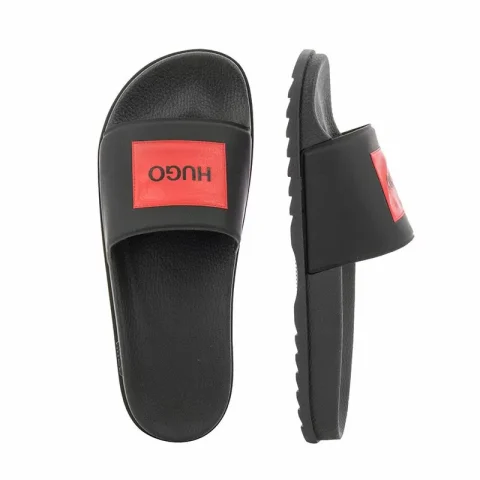 Мъжки чехли HUGO – 50459662 MatchSlid black — снимка 5