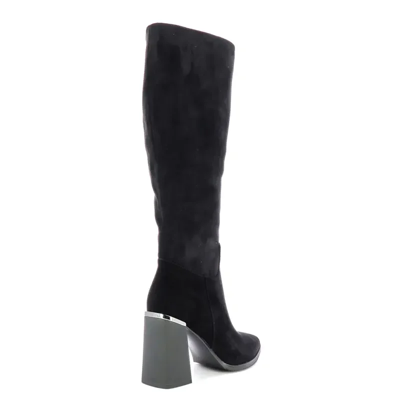 Ботуши На Ток CARLO FABIANI – 115921 BLACK SUEDE — снимка 2