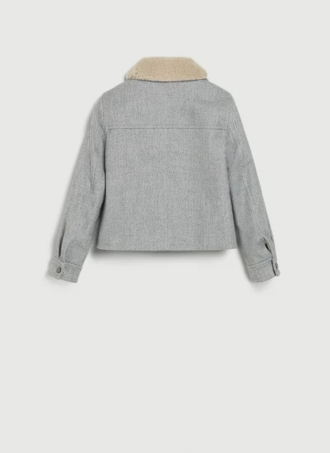 Яке с пухкава яка 'Chevron' Brunello Cucinelli Kids 8-10 — снимка 2