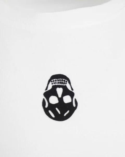 Crew Neck T-Shirt in White — снимка 2