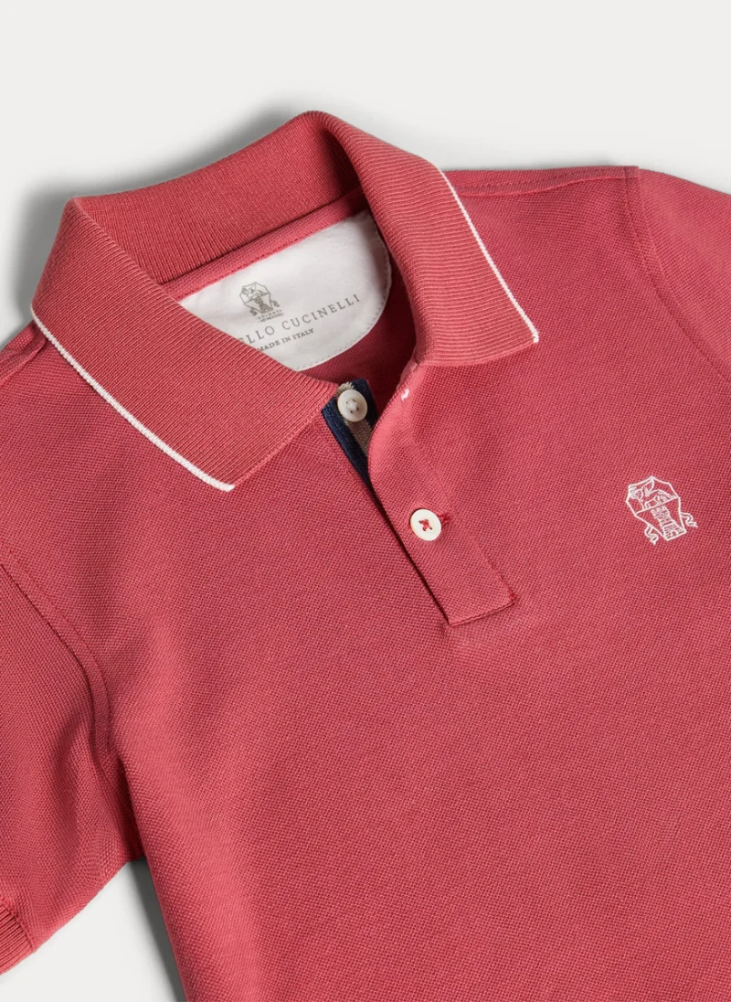 Класически полошърт Brunello Cucinelli Kids 6 — снимка 9