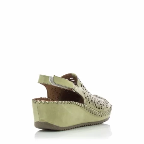 Дамски сандали на платформа VERONELLA – 128.21 GREEN R014 — снимка 2