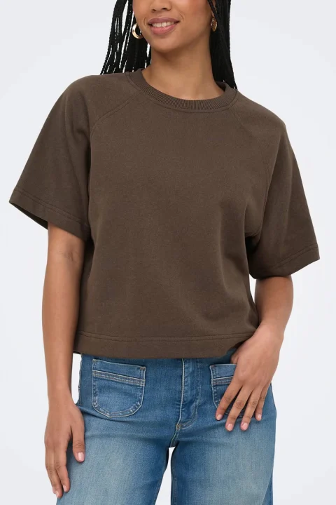 T-Shirt Onlofelia Ss Raglan Ub 15377588 19-1015 TCX bracken — снимка 2
