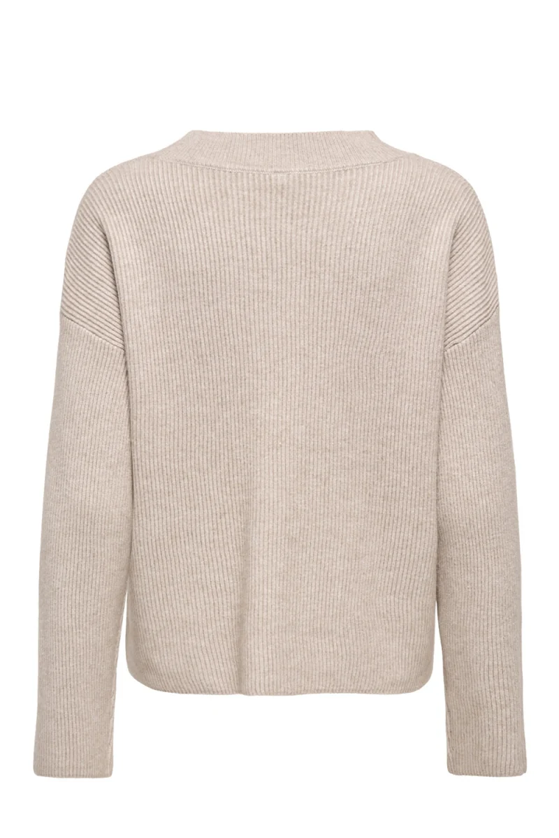 Жилетка Onlkatia Rib Button 15374822 16-1211 TCX mocha meringue — снимка 2