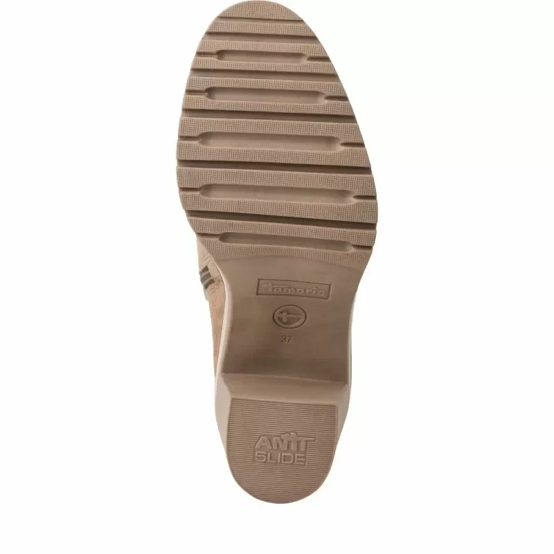 Дамски Боти На Ток TAMARIS – 1-25380-43-400 BEIGE — снимка 5
