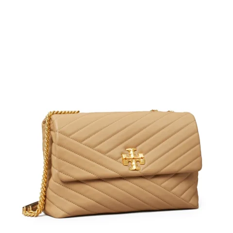 Дамска бежова чанта KIRA CHEVRON TORY BURCH — снимка 5