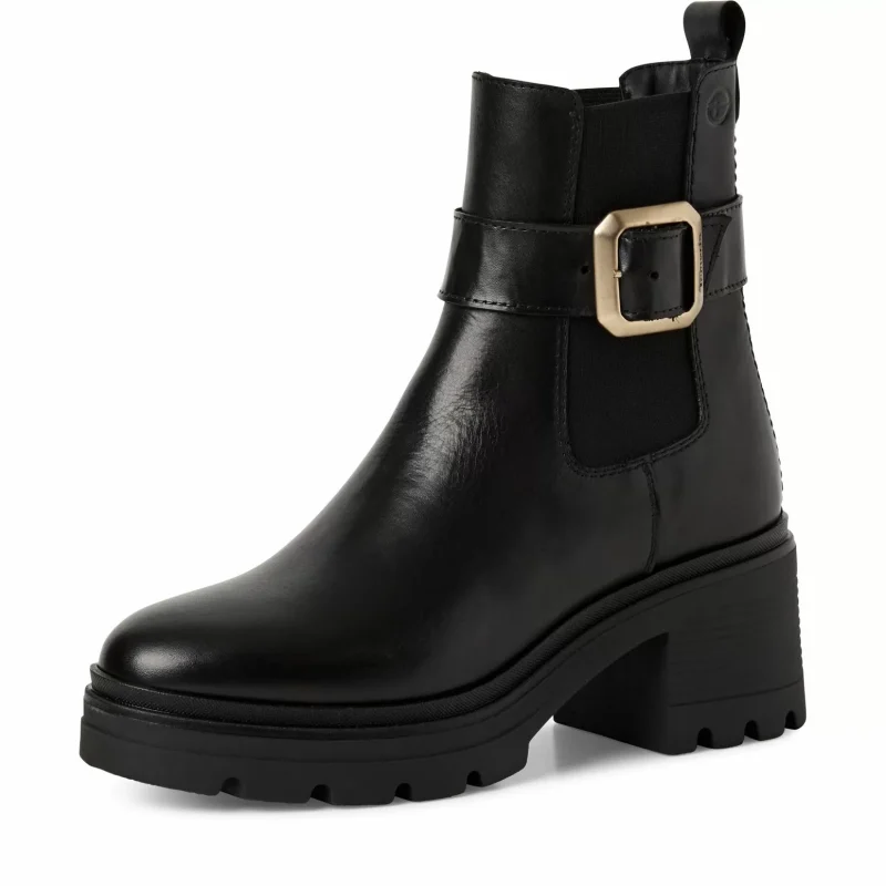 Дамски Боти На Ток TAMARIS – 1-25433-45-001 BLACK — снимка 3