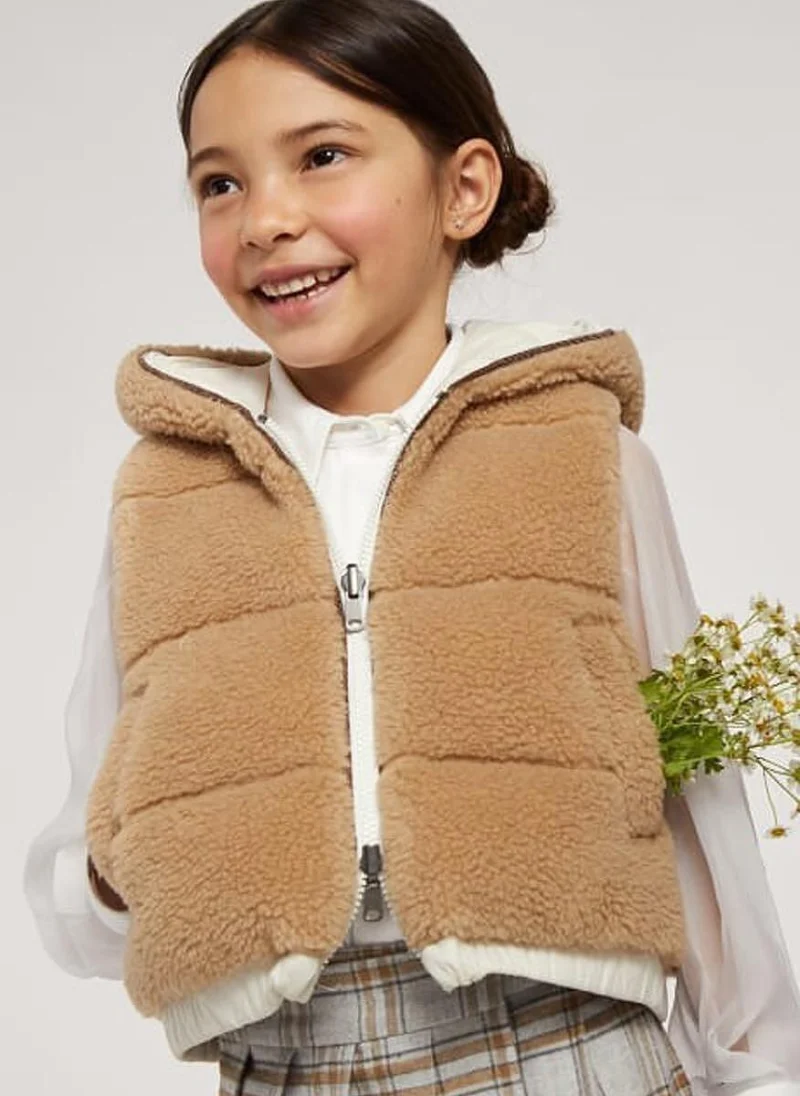 Двулицев елек Brunello Cucinelli Kids 8-10 — снимка 4