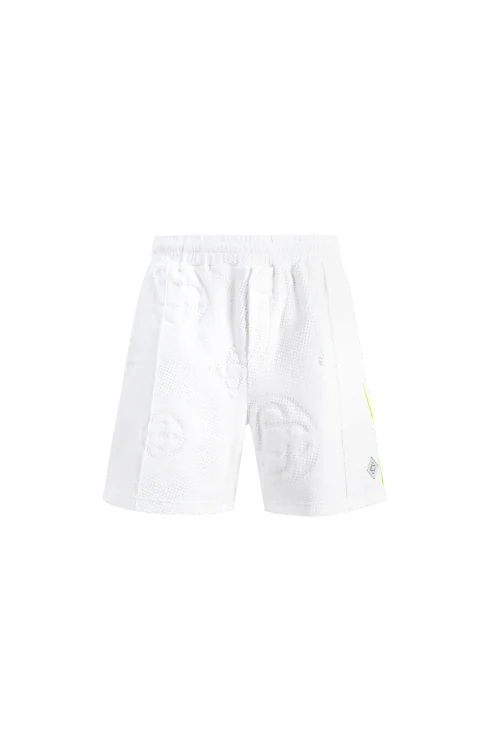 White Towelling Monogram Short