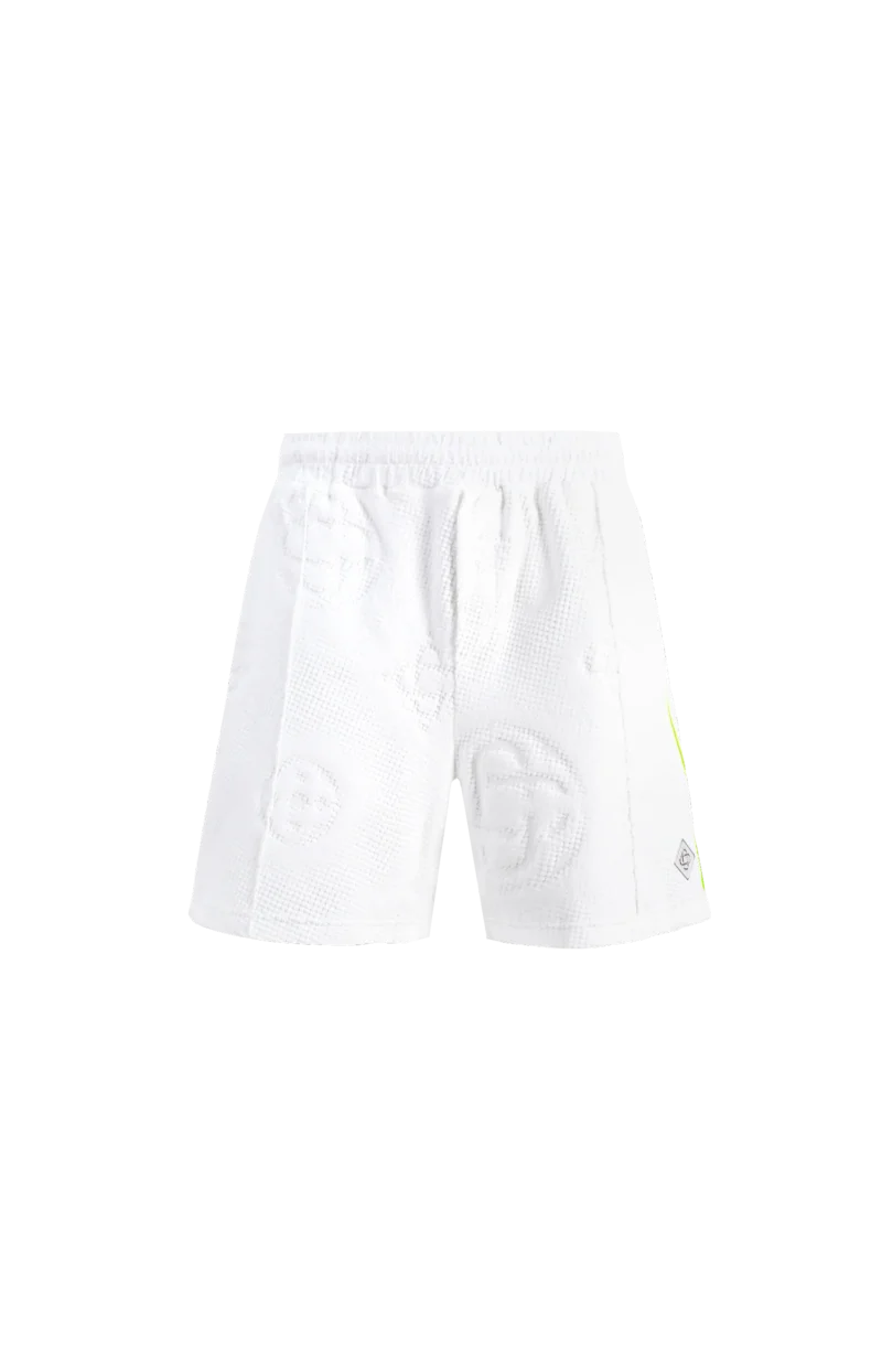 White Towelling Monogram Short