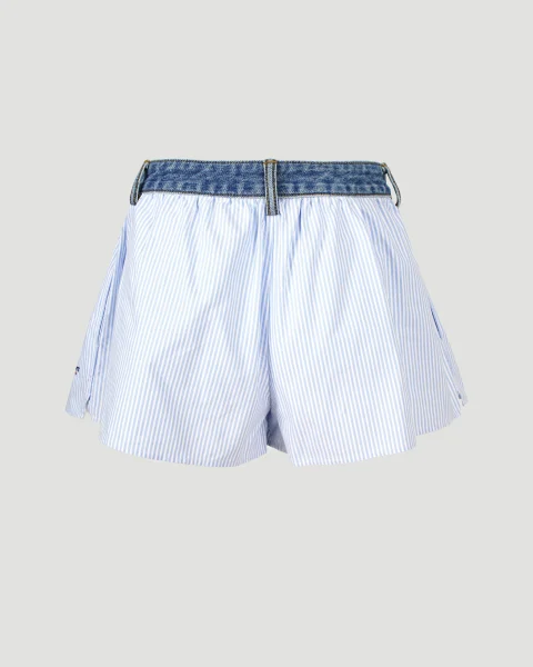 Denim Waistband Shorts — снимка 3
