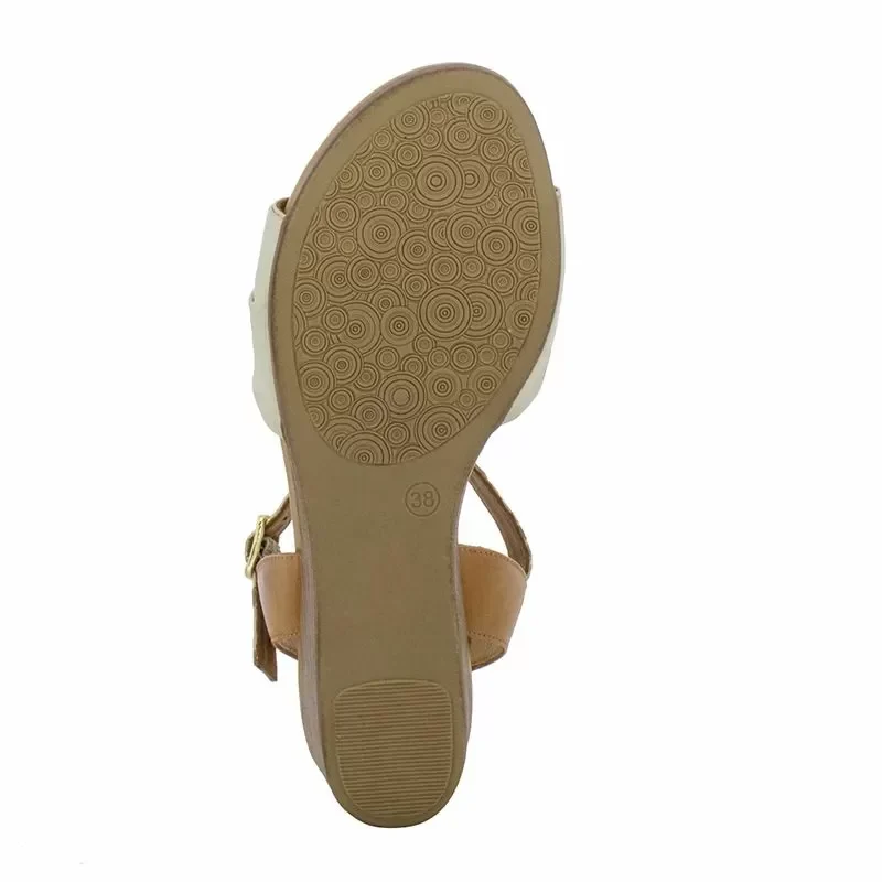 Дамски Сандали На Платформа VERONELLA – 030-88-1411 COCONUT-TEXAS GOLD — снимка 5