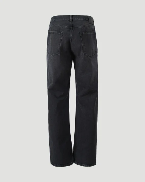 Straight Leg Jeans in Black — снимка 2
