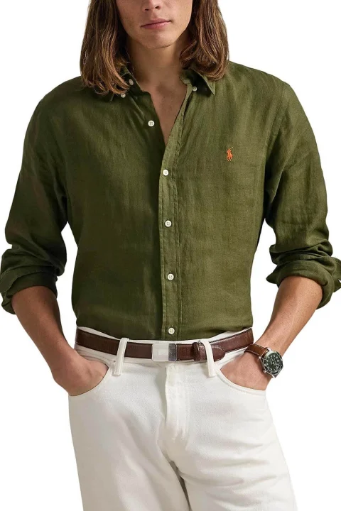 Риза Pd Linen V1-Cubdppcs 710966294004 301 dark green — снимка 2