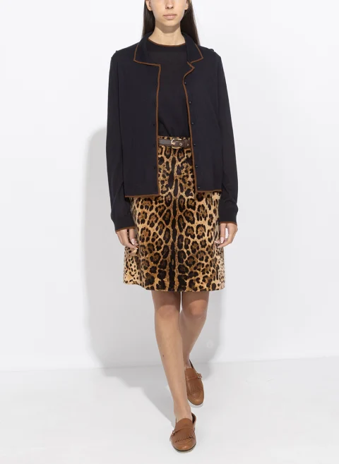 Жилетка с контрастни кантове 'Shirt-style' Max Mara Studio Msttarga — снимка 2