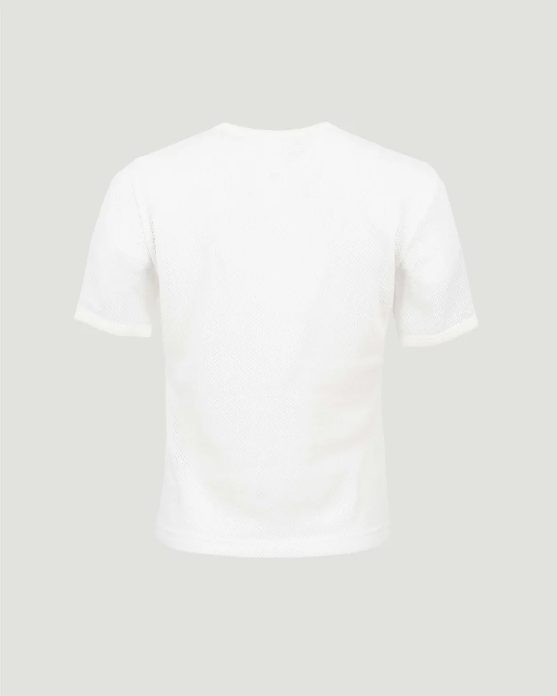 Mesh T-Shirt in White — снимка 2
