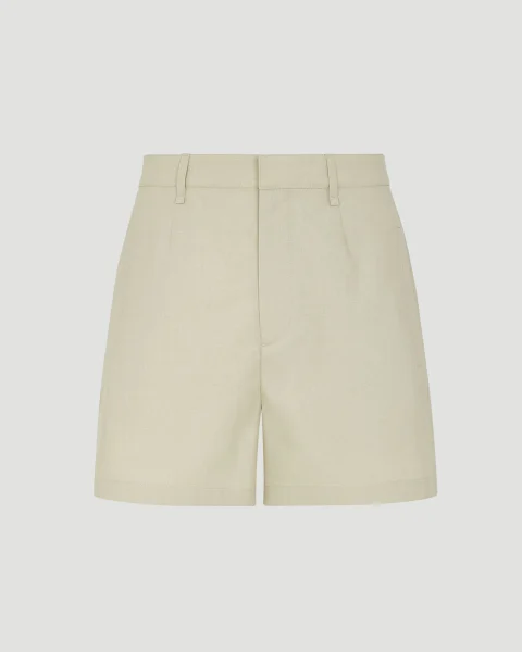 Wool Shorts in Beige