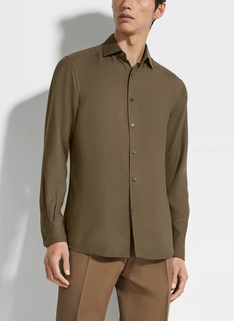 Класическа риза с кашмир 'Cashco' Zegna