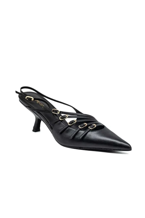 ток Outline Heels Slingback 0101004159 black — снимка 2