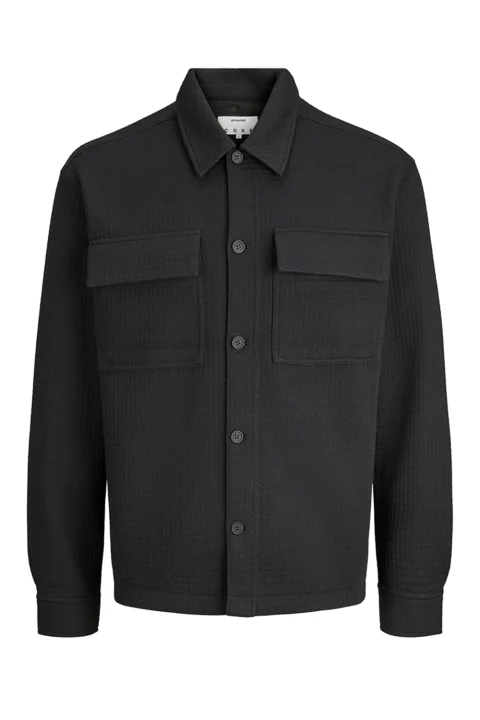 Риза Jcofusion Jersey Waffle Overshirt 12300901 C-N10 black