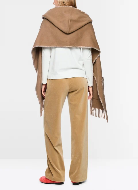 'Cape' от вълна с контрастни шевове Marc Cain Collections — снимка 3