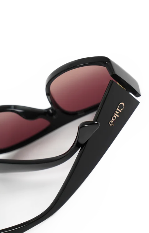 Oversized Gradient Sunglasses in Black — снимка 2