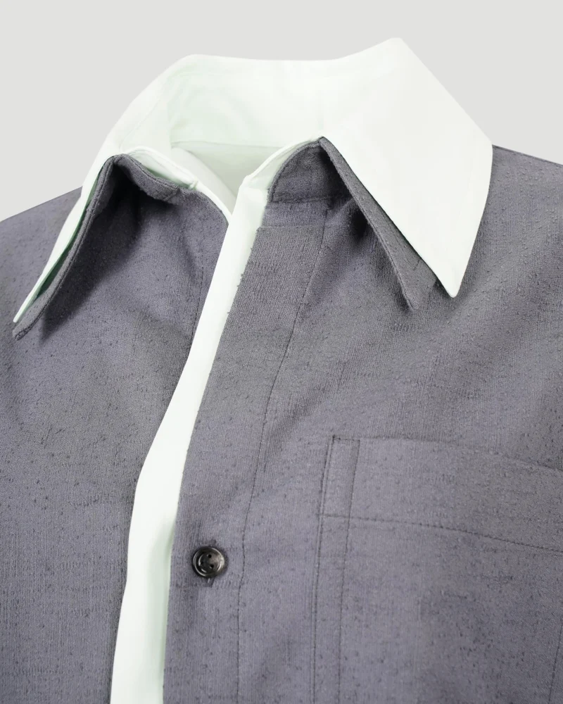 Relaxed Fit Double Layer Cotton Shirt — снимка 3