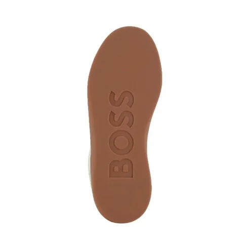 Дамски Сникърс BOSS – 50563385 EVERLYNN TENN PUMF OPEN WHITE — снимка 4