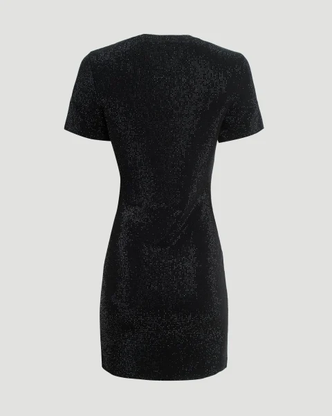 Crystal Hotfix Minidress in Black — снимка 3