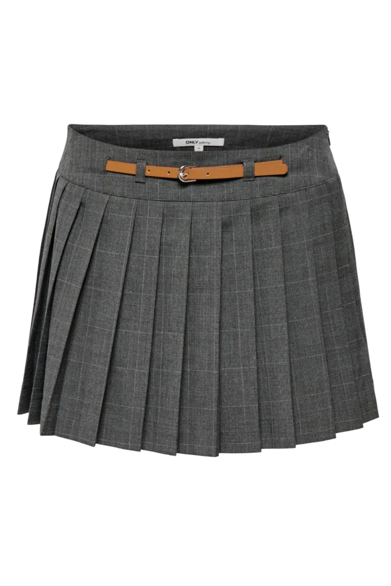 Пола Onlenia Mweat Check Skort 15376505 BS000088 dark grey melange