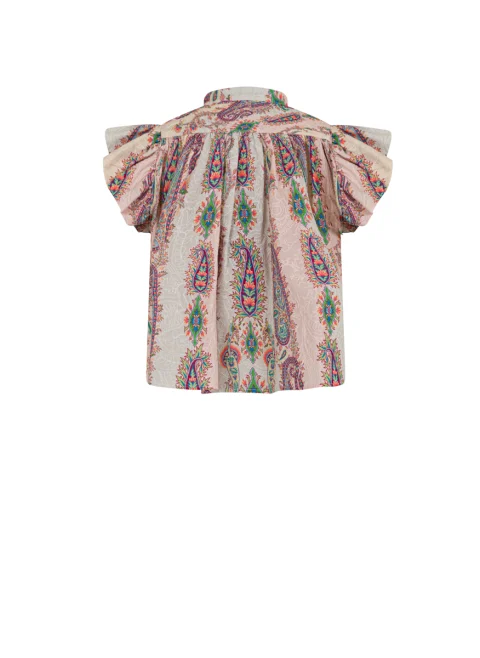Блуза с волани Etro Kids — снимка 2