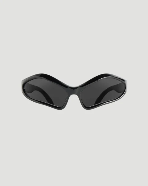 Fennec Oval Sunglasses in Black