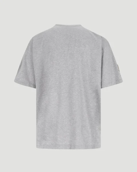 Cotton T-Shirt in Grey — снимка 2
