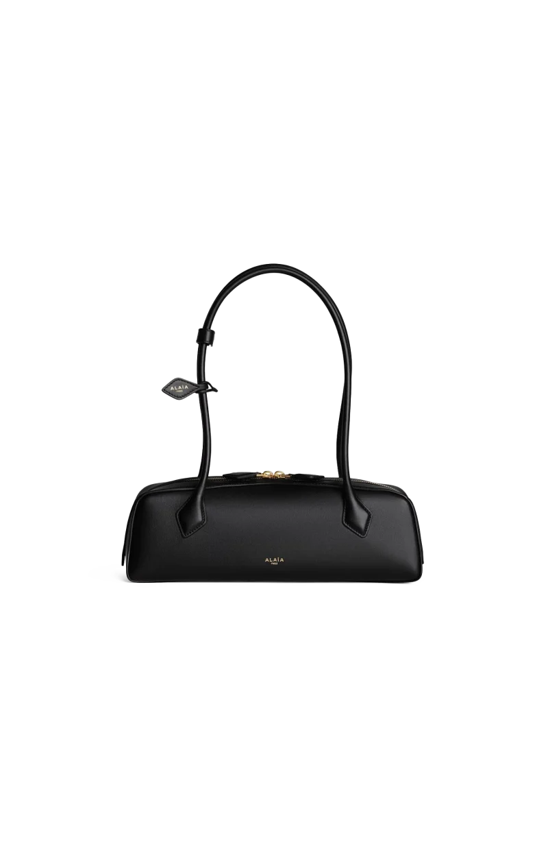 Le Teckel Medium Bag in Black Calfskin