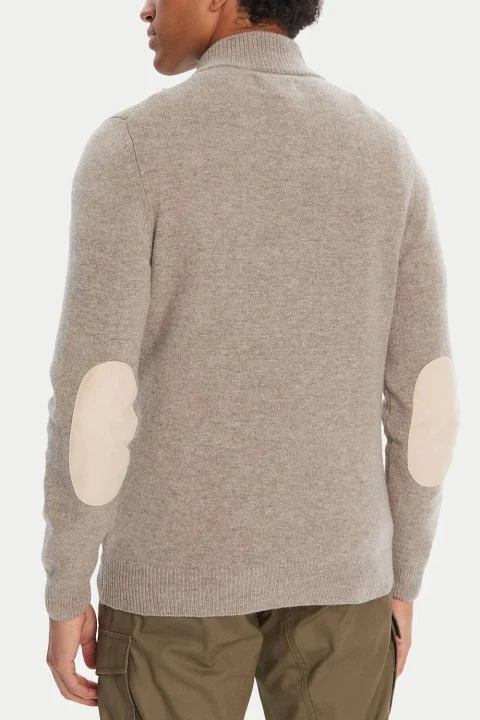Плетено Essential Patch Half Zip Knitted Jumper MKN0585 st51 stone — снимка 2