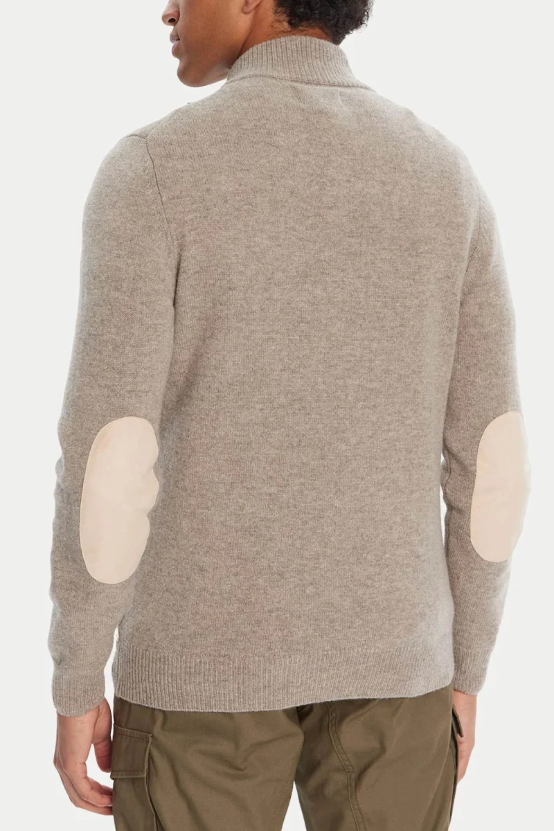 Плетено Essential Patch Half Zip Knitted Jumper MKN0585 st51 stone — снимка 2