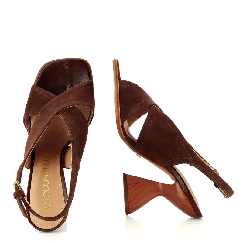 Дамски Сандали На Ток CECCONELLO – 2718005 BROWNIE — снимка 3