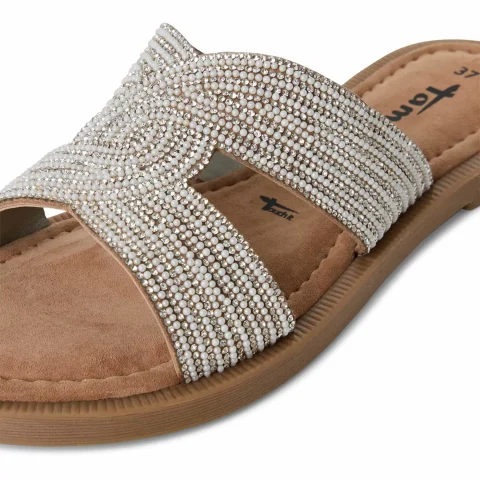 Дамски Равни Чехли TAMARIS – 1-27113-42-919 SILVER GLAM — снимка 4