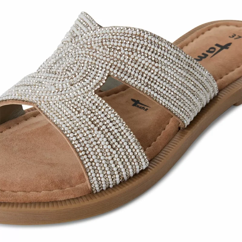 Дамски Равни Чехли TAMARIS – 1-27113-42-919 SILVER GLAM — снимка 4