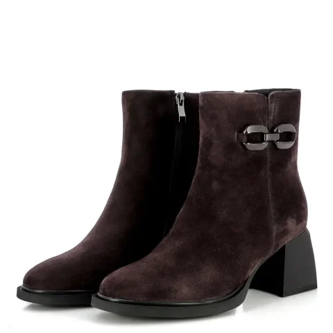 Дамски Боти На Ток CARLO FABIANI – 26366001 BROWN SUEDE — снимка 3