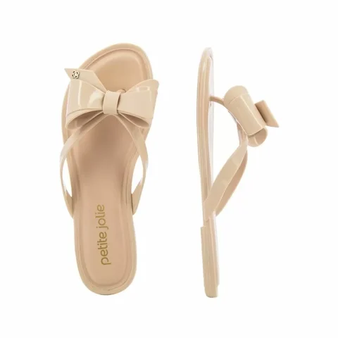 Дамски Равни Чехли PETITE JOLIE – PJ6549 NUDE/NUDE — снимка 5