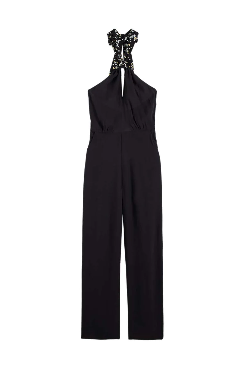 Women Jumpsuit Scotch & Soda Contrast Bow Jumpsuit 171914 black