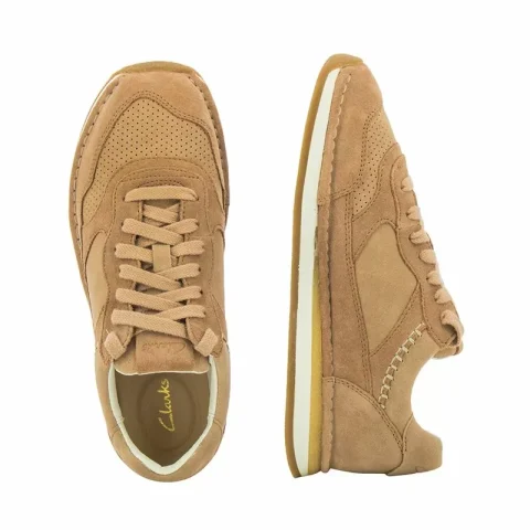 Дамски Сникърс CLARKS – 26173910 CRAFTRUN TOR. WARM BEIGE — снимка 4